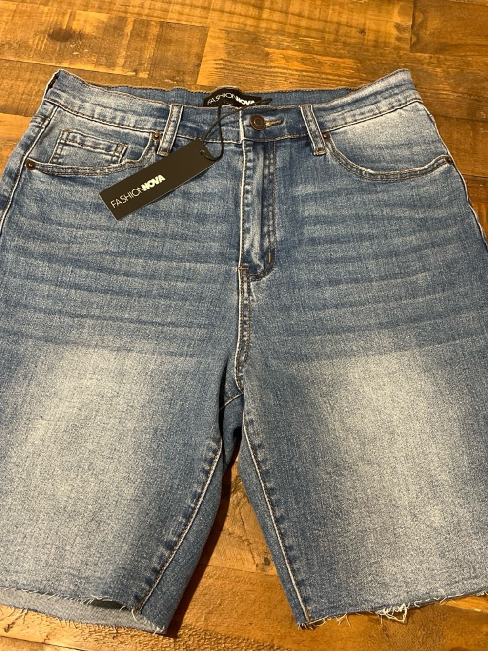 Fashion Nova Light Blue Women's Denim Bermuda Shorts